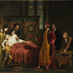 Charles VIII Visits Gian Galeazzo Sforza at Pavia in 1494, 1816-1818. Artist: Palagi, Pelagio (1775-1860)