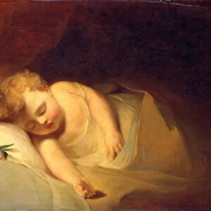 Child Asleep (The Rosebud), 1841. Creator: Thomas Sully