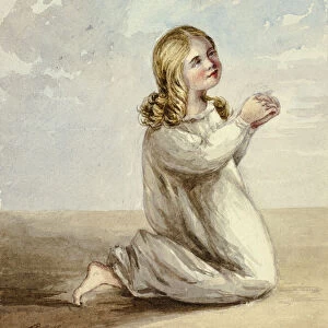 Child Praying, 1848. Creator: Elizabeth Murray