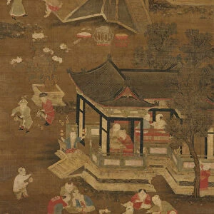 Children playing in the palace garden, late 13th-15th century. Creator: Unknown