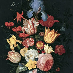 Chinese Vase with Flowers, Shells and Insects. Artist: Ast, Balthasar, van der (1593 / 4-1657)