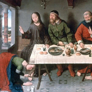 Christ in the House of Simon, 1440 s. Artist: Dieric Bouts