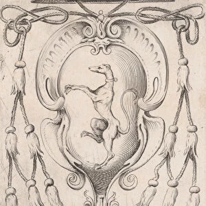 Coat of Arms of a Cardinal of the Sampieri Family, 1590-95. Creator: Agostino Carracci