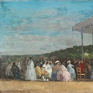 Concert at the Casino of Deauville, 1865. Creator: Eugene Louis Boudin