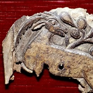 Coptic Woodcarving of Antelope, 5th century