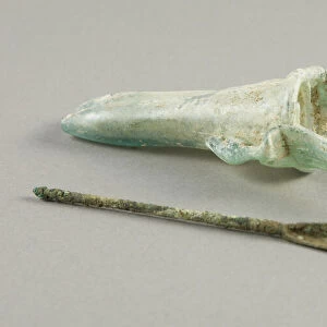 Cosmetic Container and Applicator, 4th century. Creator: Unknown