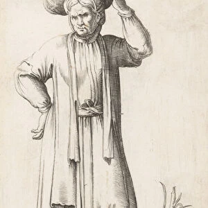 Costume Plate: Hispania Rustica (with laundry on head), ca. 1557-58. Creator: Enea Vico