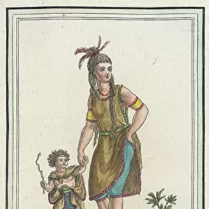 Costumes de Différents Pays, Femme Patagonne, c1797. Creator: Jacques Grasset de Saint-Sauveur