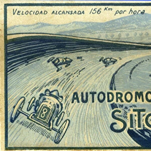 Cover of the advertising postcards notebook of the Autodromo Nacional de Terramar in Sitges