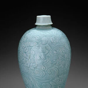 Covered Bottle-Vase (Meiping) with Children among Blossoming