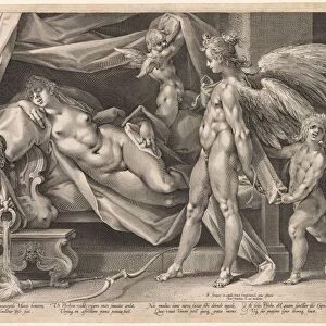 Cupid and Psyche, c. 1600. Creator: Jan Muller (Dutch, 1571-1628)