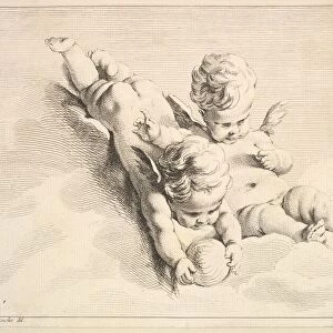 Two Cupids, One Holding a Ball, mid to late 18th century