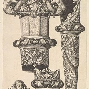 Daggars and scabbards, 1625-77. Creator: Wenceslaus Hollar