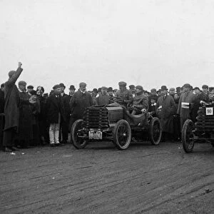 Darracqs at 1902 Bexhill speed trials. Creator: Unknown
