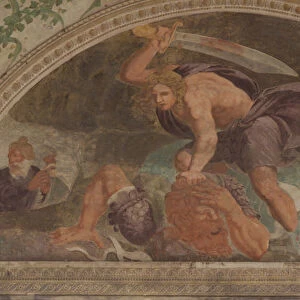 David slaying Goliath (Loggia di Davide). Artist: Romano, Giulio (1499-1546)