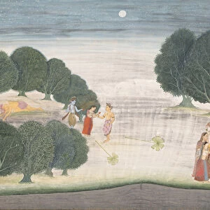 The Death of the Giant Shankachura: Page from a Dispersed Bhagavata Purana... 1680-90