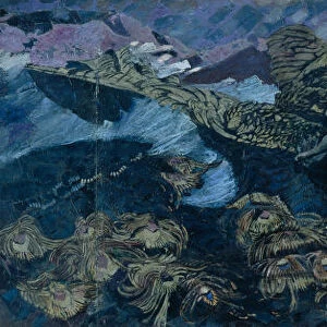The Demon downcast, 1902. Artist: Vrubel, Mikhail Alexandrovich (1856-1910)