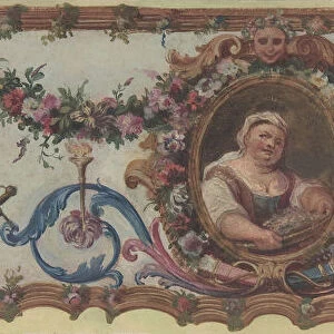 Design for a Tapestry Seat of a Sofa, 1721. Creator: Charles-Antoine Coypel