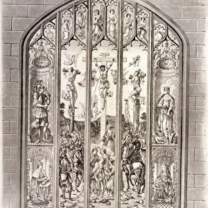 East window in St Margaret, Westminster, depicting the crucifixion, London, 1800