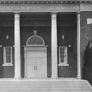 Detail of entrance loggia, First Church of Christ, Scientist, Meriden, Connecticut, 1922