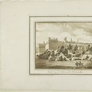 Episcopal Palace at St. Davids, from Twelve Views in Aquatinta from Drawings taken