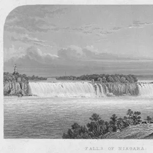 Falls of Niagara, mid 19th century. Creator: Henry Adlard