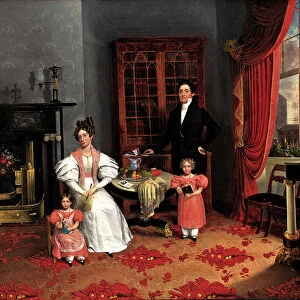 The Family of John Q. Aymar, ca. 1833. Creator: George W Twibill