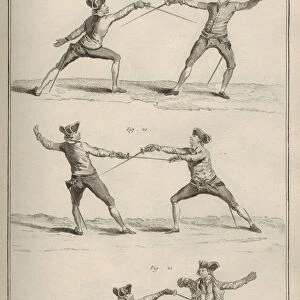Fencing. From Encyclopedie by Denis Diderot and Jean Le Rond d Alembert, 1751-1765
