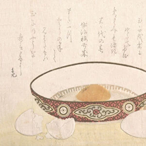 Flat Bowl with Eggs, probably 1813. Creator: Unknown