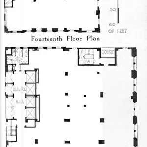 Floor plans, Johns-Manville Building, New York City, 1924