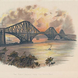 Forth Railway Bridge from the south-east, Scotland, c1895