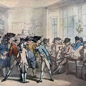 The French coffee house, late 18th century. Artist: Thomas Rowlandson