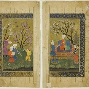 Garden Scene, Timurid dynasty (ca. 1370-1507), mid-15th century. Creator: Unknown