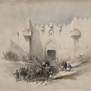 Gate of Damascus, Jerusalem, 1839. Creator: David Roberts (British, 1796-1864)