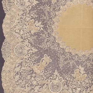 Handkerchief of Brussels Lace, 1863. Artist: Robert Dudley