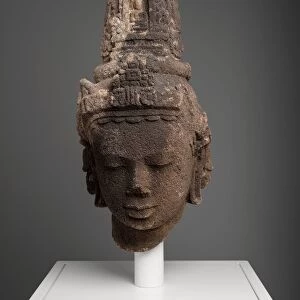 Head of Bodhisattva Avalokiteshvara, 9th century. Creator: Unknown