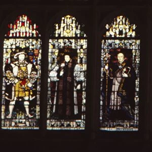 Henry IV, Henry VIII and Archbishops Cranmer and Laud, Canterbury Cathedral, Kent, 20th century. Artist: CM Dixon