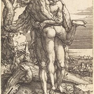 Hercules Fighting the Rivergod Achelus, 1550. Creator: Heinrich Aldegrever