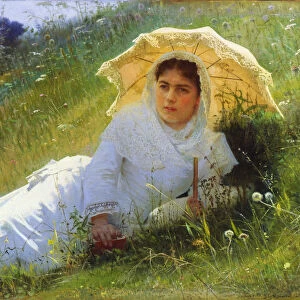 A Hot Day (On the Grass. Midday), 1883. Artist: Ivan Kramskoy