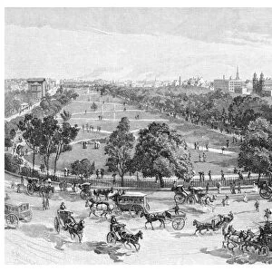 Hyde Park, Sydney, New South Wales, Australia, 1886. Artist: JR Ashton
