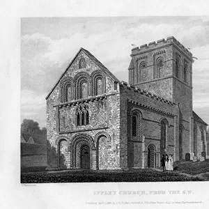 Iffley Church from the south-west, Oxfordford, 1834. Artist: John Le Keux