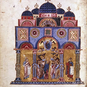 Illustration from Homilies on the Virgin, Byzantine manuscript, 12th century. Artist: James of Kokkinobaphos