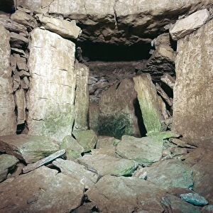 Interior of Neolithic burial chamber, 26th century BC
