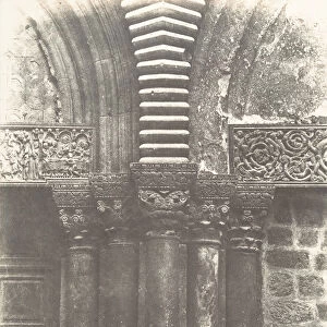 Jerusalem, Saint-Sepulcre, Details de la porte, 1854