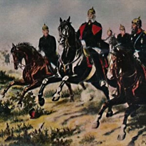 Kaiser Wilhelm I. 1797-1888 und leine Paladine. - Gemalde von Camphausen, 1934