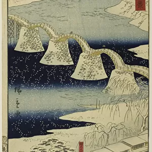 Kintai Bridge at Iwakuni, Suo (Boshu) Province from the series “One Hundred Famous... 1859. Creator: Utagawa Hiroshige II