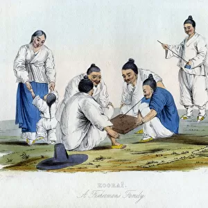 Koorai, a Fishermans Family, 1848. Artist: J Bull