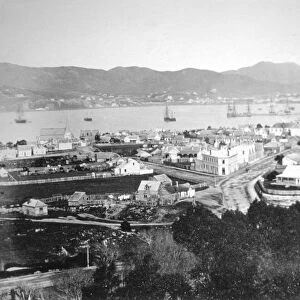 Lambton Harbour and Queens Wharf, Wellington, New Zealand, 1870. Artist: James Bragge