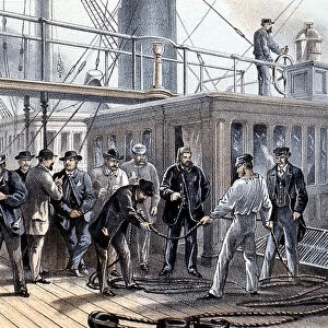 Laying the transatlantic telegraph cable, 1865