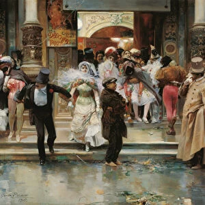 Leaving the Masqued Ball. Artist: Garcia y Ramos, Jose (1852-1912)